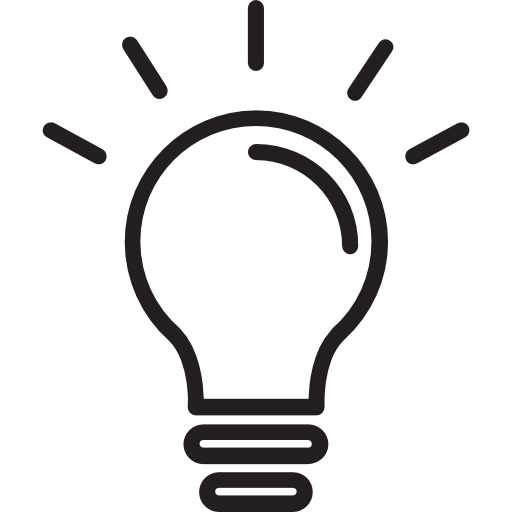 An icon of a lightbulb to indicate a tip