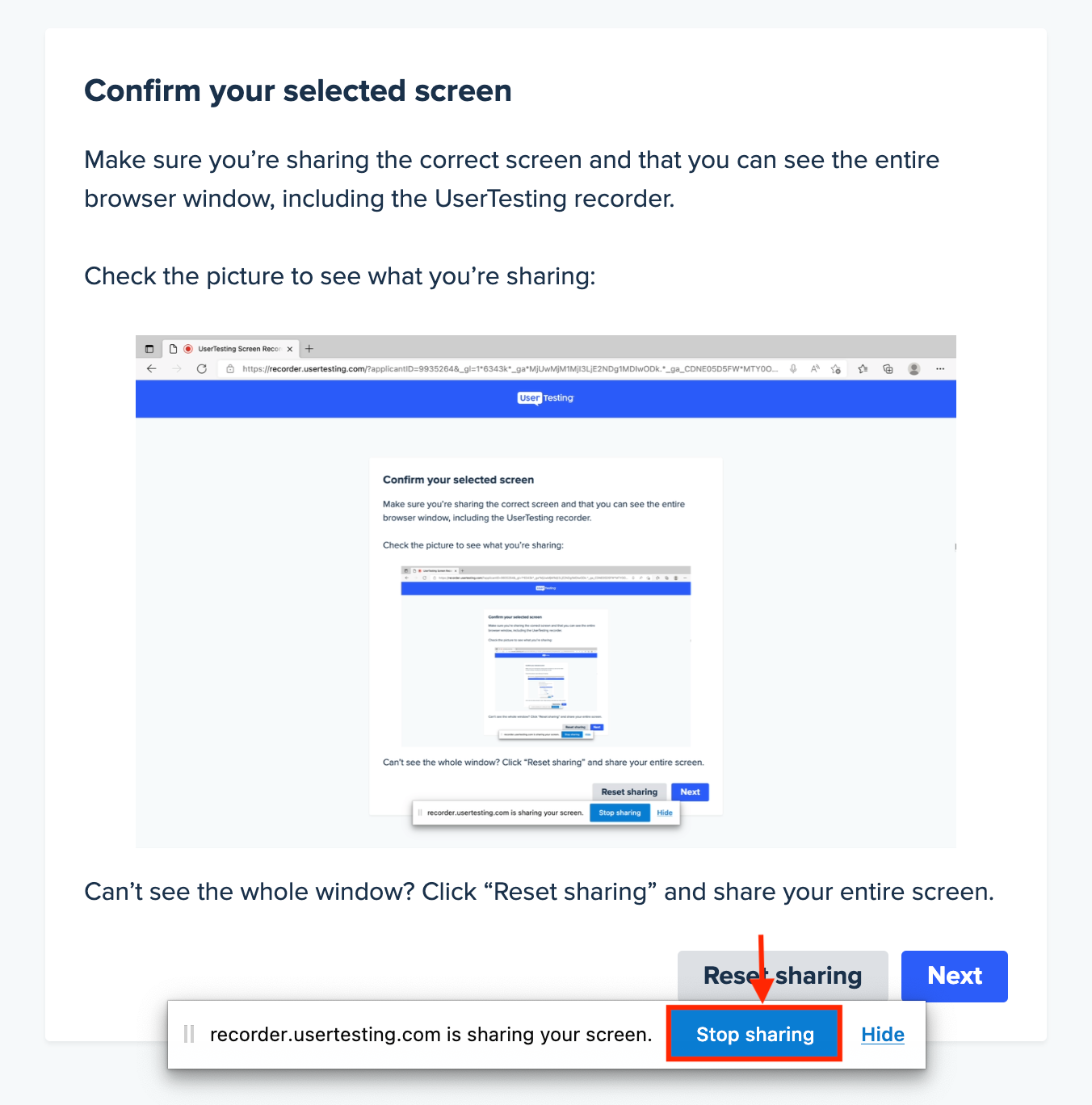 Seamless_Desktop_Recorder_Microsoft_Edge_Stop_Sharing_Button_Annotated.png